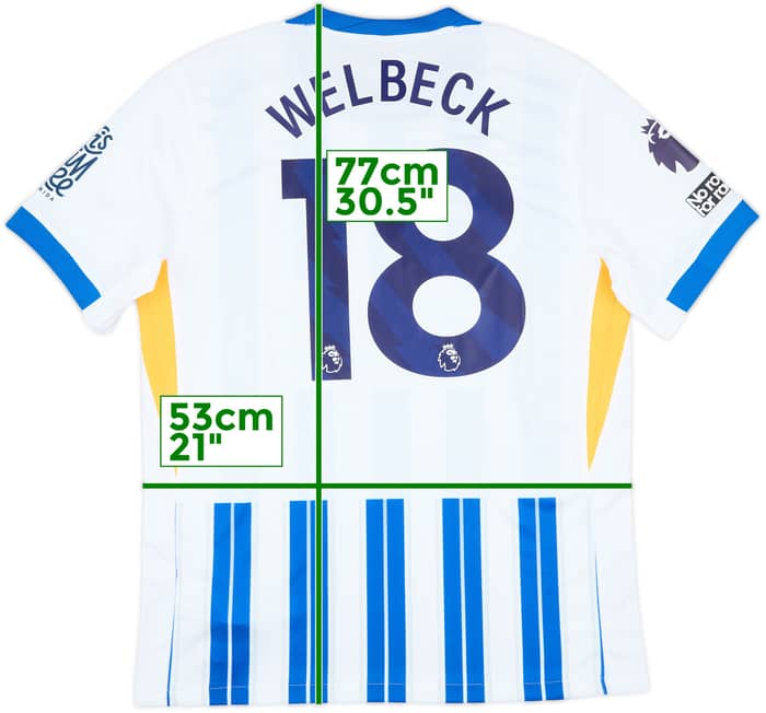 2024-25 Brighton Match Issue Home Shirt Welbeck #18