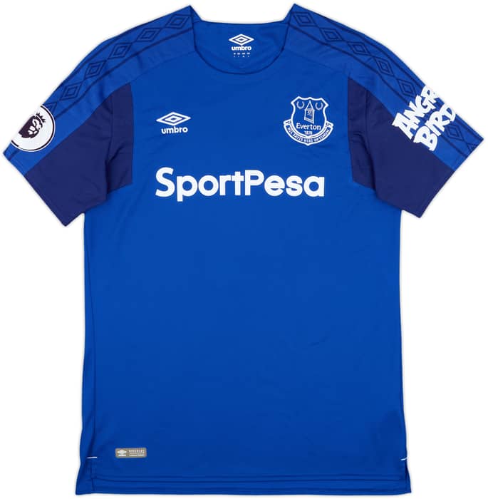 2017-18 Everton Match Issue Home Shirt Keane #4