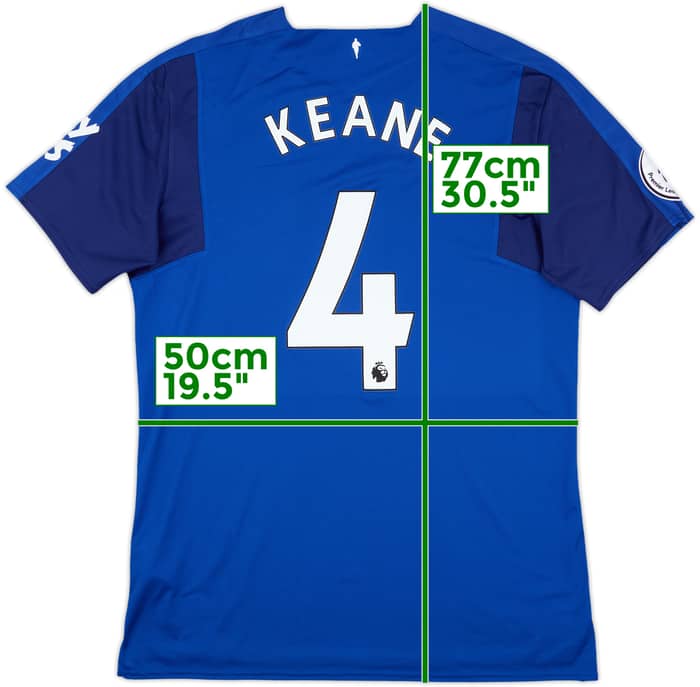 2017-18 Everton Match Issue Home Shirt Keane #4