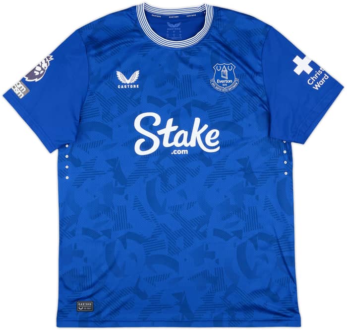 2024-25 Everton Match Issue Home Shirt Keane #5