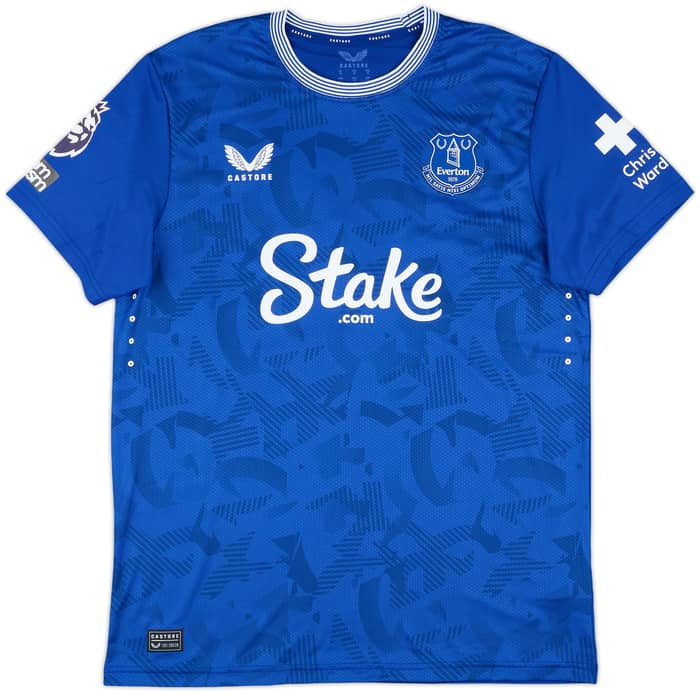 2024-25 Everton Match Issue Home Shirt Young #18