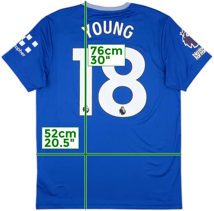 2024-25 Everton Match Issue Home Shirt Young #18