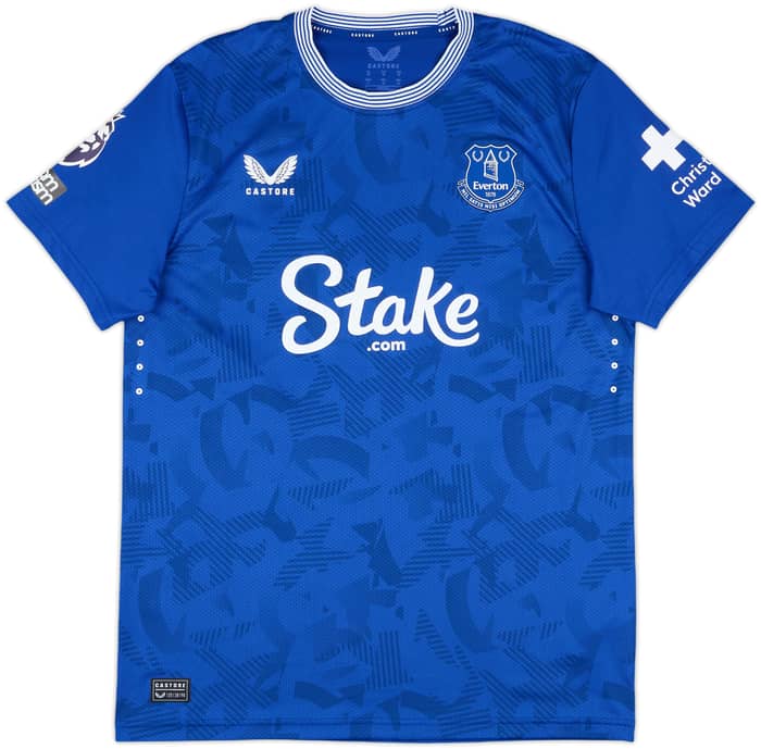 2024-25 Everton Match Issue Home Shirt Garner #37