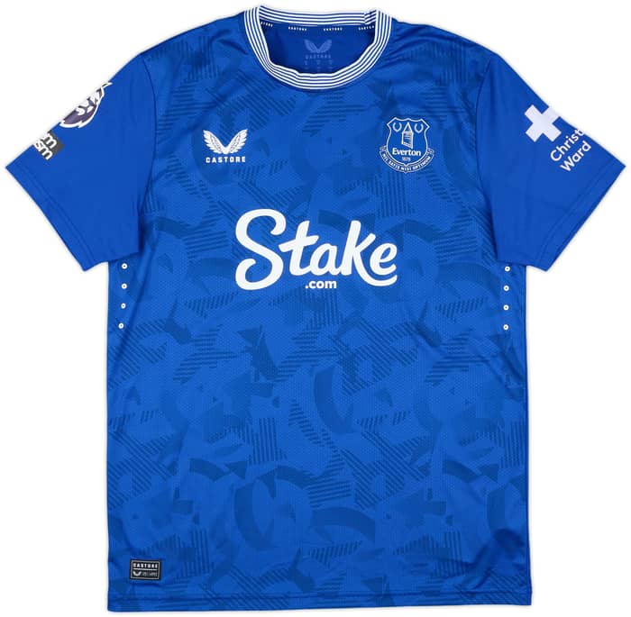 2024-25 Everton Match Issue Home Shirt McNeil #7