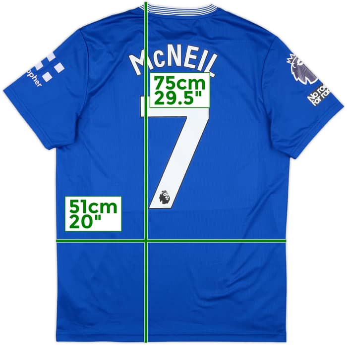 2024-25 Everton Match Issue Home Shirt McNeil #7