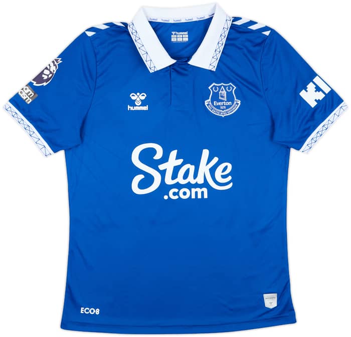 2023-24 Everton Match Issue Home Shirt Young #18