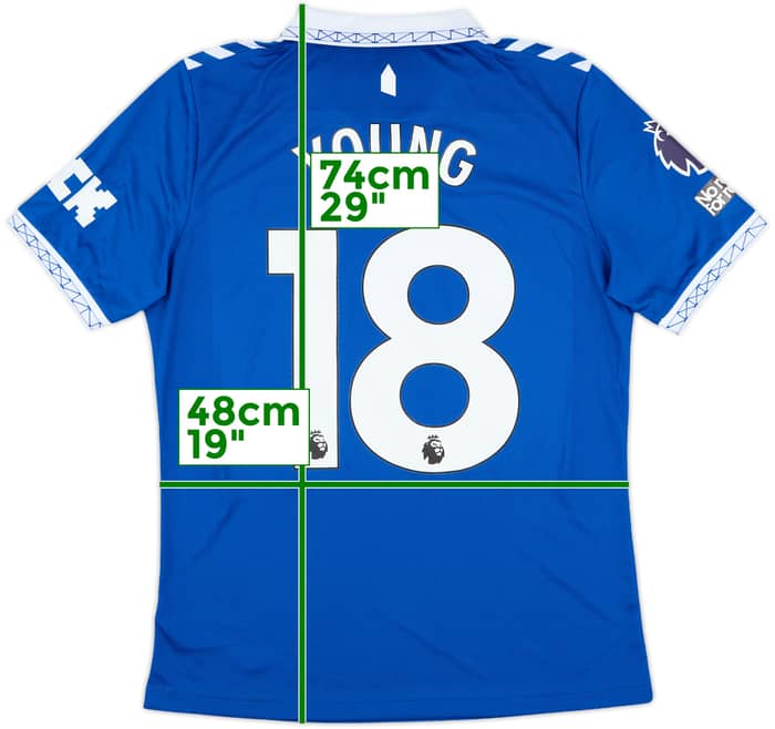 2023-24 Everton Match Issue Home Shirt Young #18