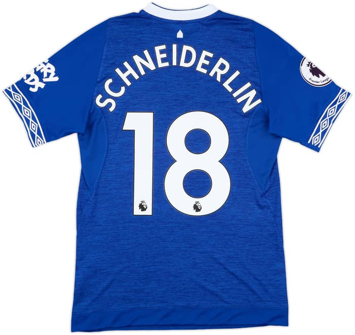 2018-19 Everton Match Issue Home Shirt Schneiderlin #18