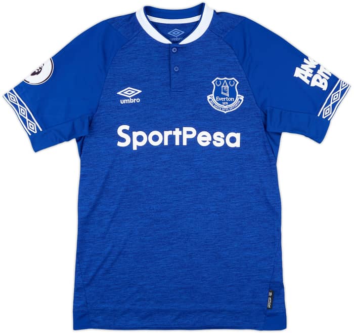 2018-19 Everton Match Issue Home Shirt Schneiderlin #18