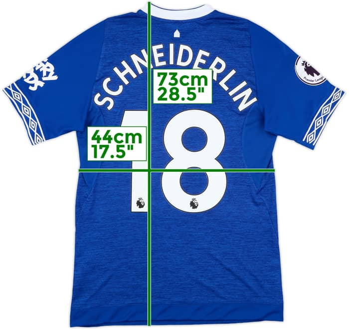 2018-19 Everton Match Issue Home Shirt Schneiderlin #18
