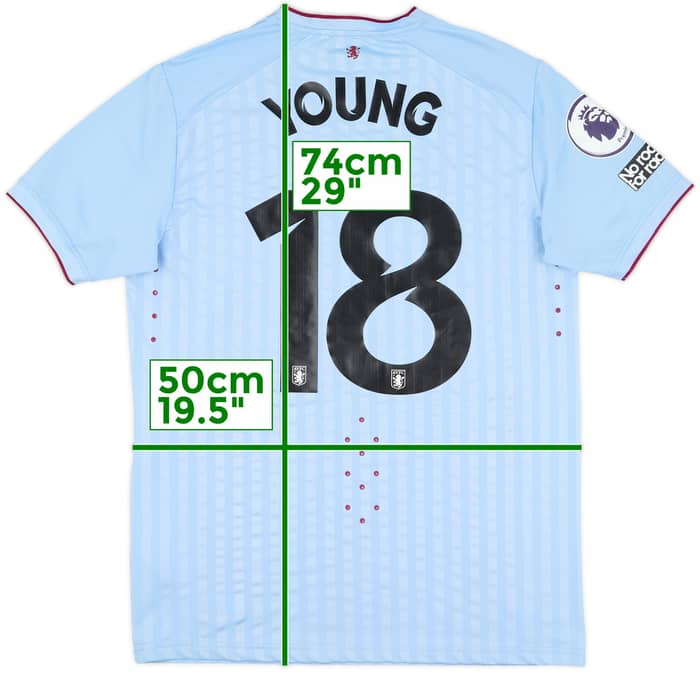 2022-23 Aston Villa Match Issue Away Shirt Young #18