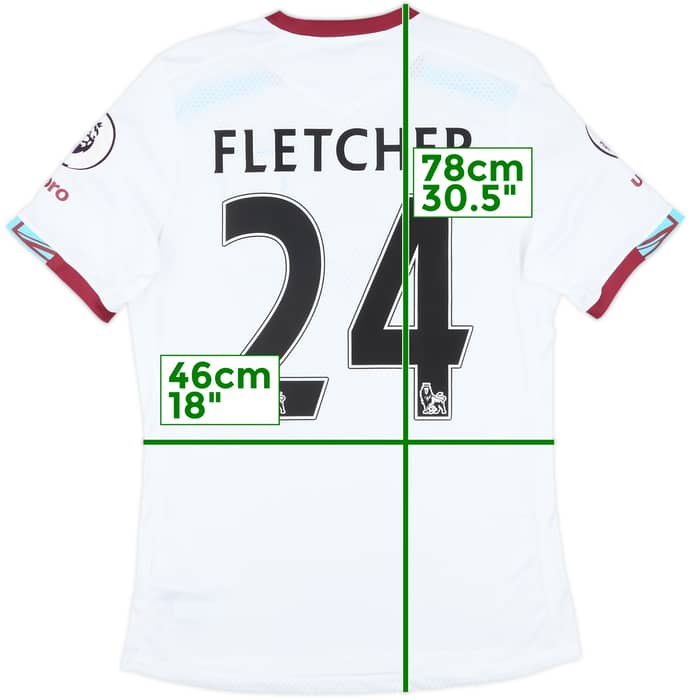 2016-17 West Ham Match Issue Away Shirt Fletcher #24