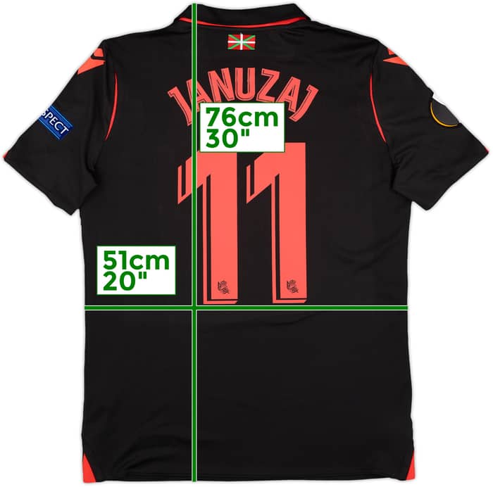 2020-21 Real Sociedad Match Issue Europa League Away Shirt Januzaj #11