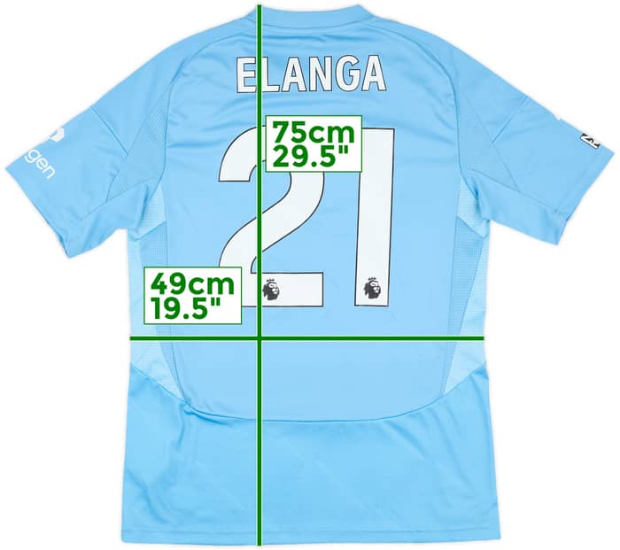 2024-25 Nottingham Forest Match Issue Third Shirt Elanga #21