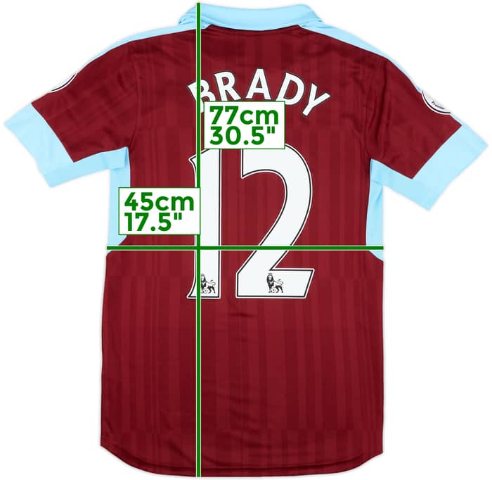 2016-17 Burnley Match Issue Home Shirt Brady #12