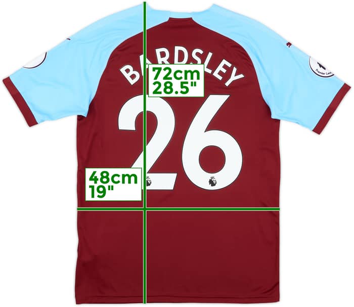 2018-19 Burnley Match Issue Home Shirt Bardsley #26