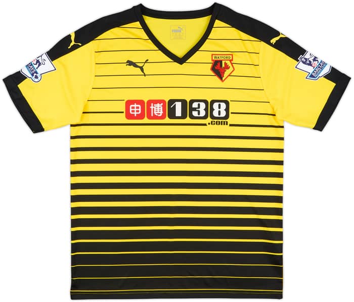 2015-16 Watford Match Issue Home Shirt Cathcart #15