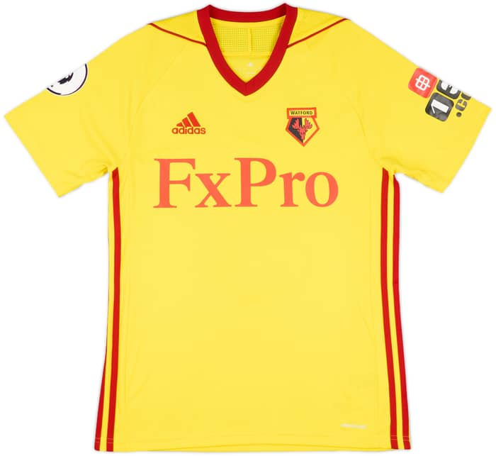 2017-18 Watford Match Issue Home Shirt Cleverley #8
