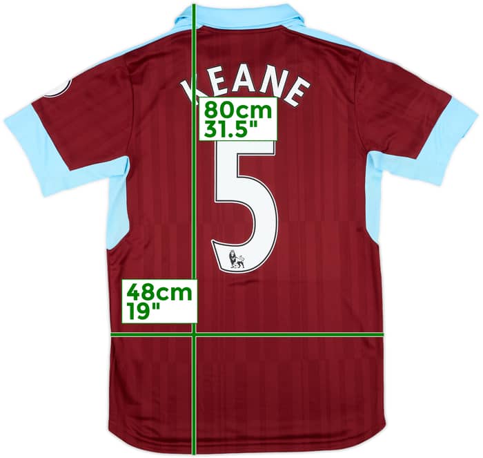 2016-17 Burnley Match Issue Home Shirt Keane #5