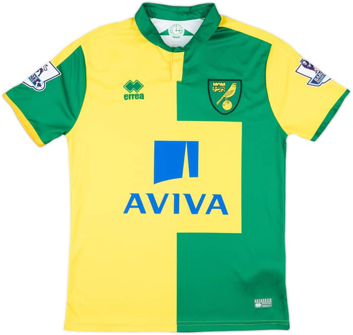 2015-16 Norwich Match Issue Home Shirt Brady #12