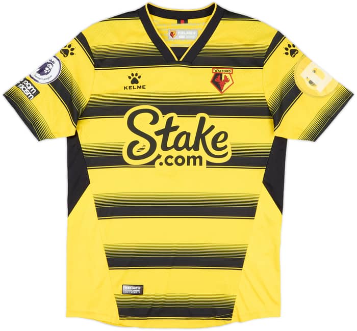 2021-22 Watford Match Issue Home Shirt Fletcher #17