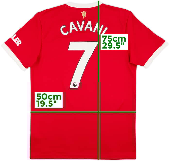 2021-22 Manchester United Home Shirt Cavani #7 - 8/10 - (M)