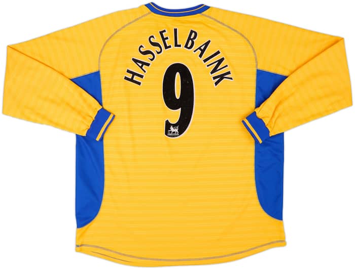 2000-01 Chelsea Away L/S Shirt Hasselbaink #9 - 8/10 - (XL)