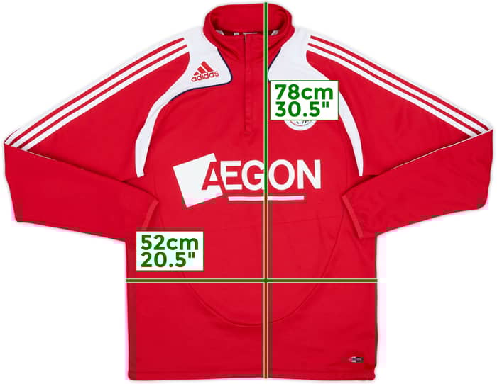 2009-10 Ajax adidas 1/4 Zip Drill Top - 8/10 - (L)