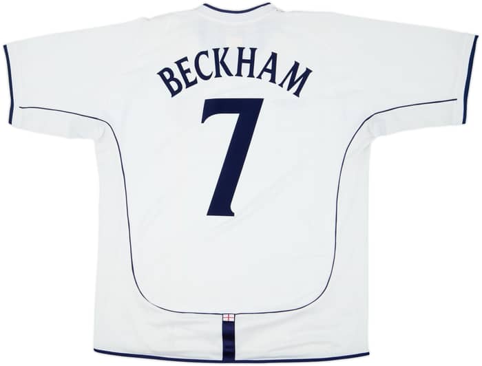 2001-03 England Home Shirt Beckham #7 - 6/10 - (XL)