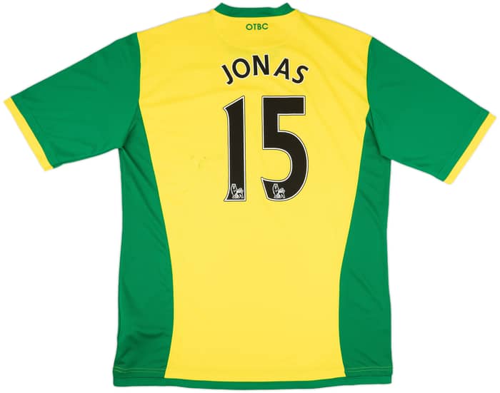 2013-14 Norwich Home Shirt Jonas #15 - 6/10 - (6XL)