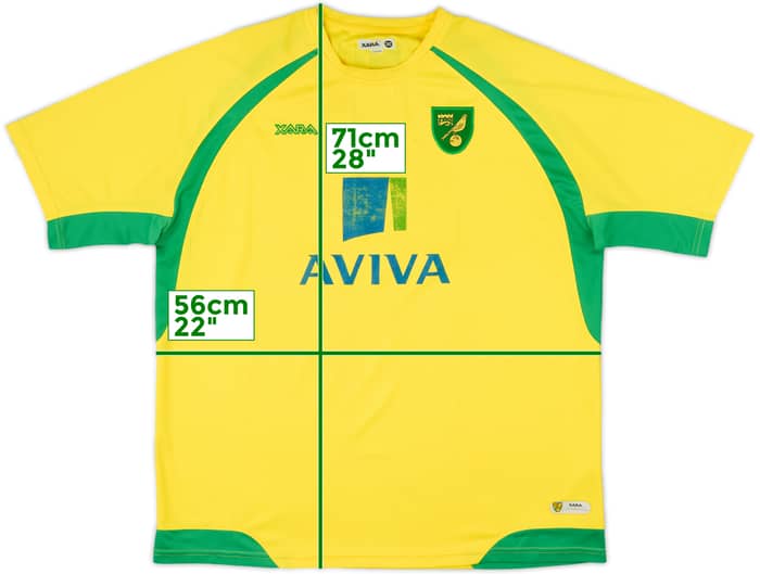 2010-11 Norwich Home Shirt - 6/10 - (XXL)