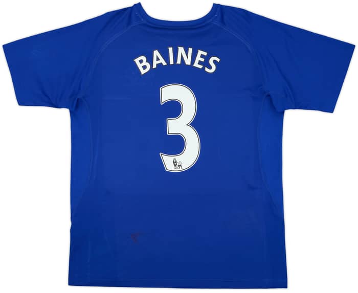 2010-11 Everton Home Shirt Baines #3 - 8/10 - (L)
