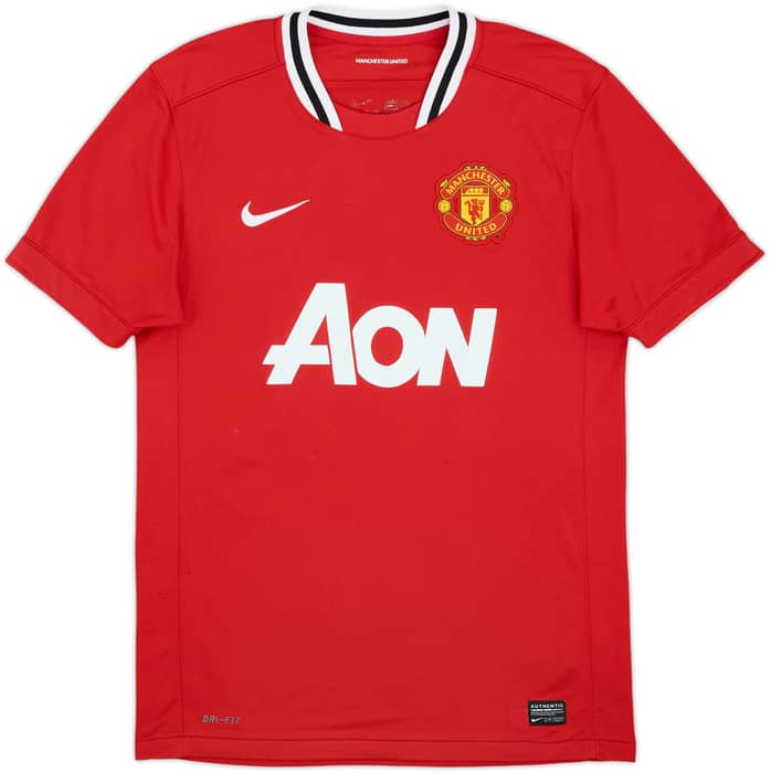 2011-12 Manchester United Home Shirt J.S.Park #13 - 6/10 - (M)