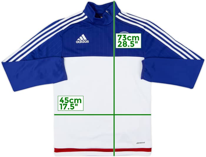 2015-16 Chelsea adidas 1/4 Zip Sweat Top - 6/10 - (XS)