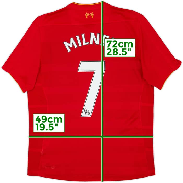 2016-17 Liverpool Home Shirt Milner #7 - 8/10 - (M)