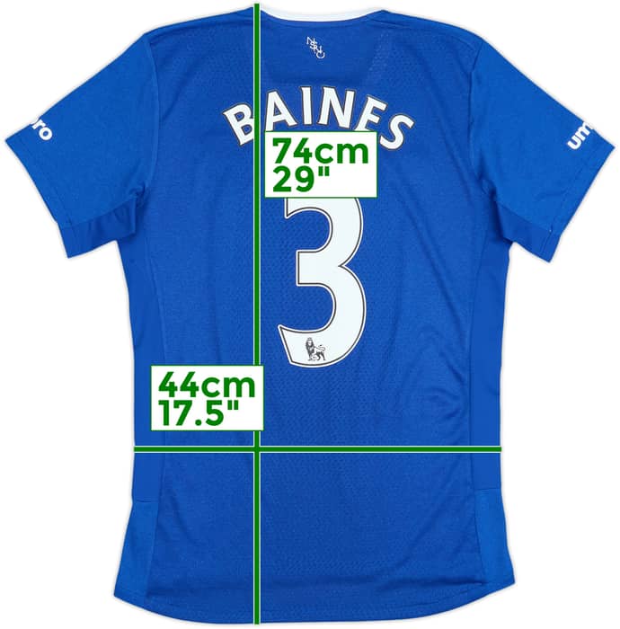 2015-16 Everton Home Shirt Baines #3 - 8/10 - (S)