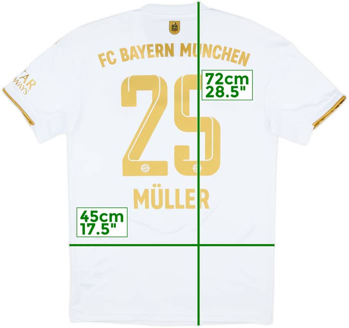 2022-23 Bayern Munich Away Shirt Muller #25 - 9/10 - (S)
