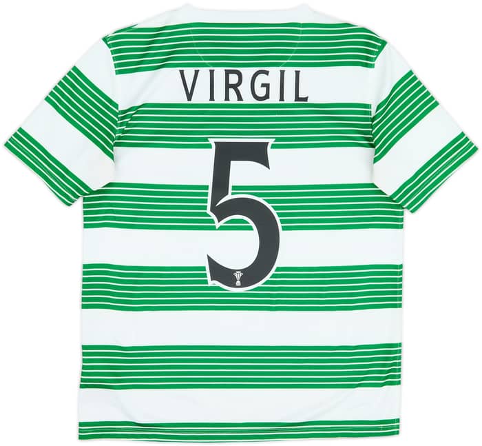2013-15 Celtic Home Shirt Virgil #5 - 8/10 - (XL.Boys)