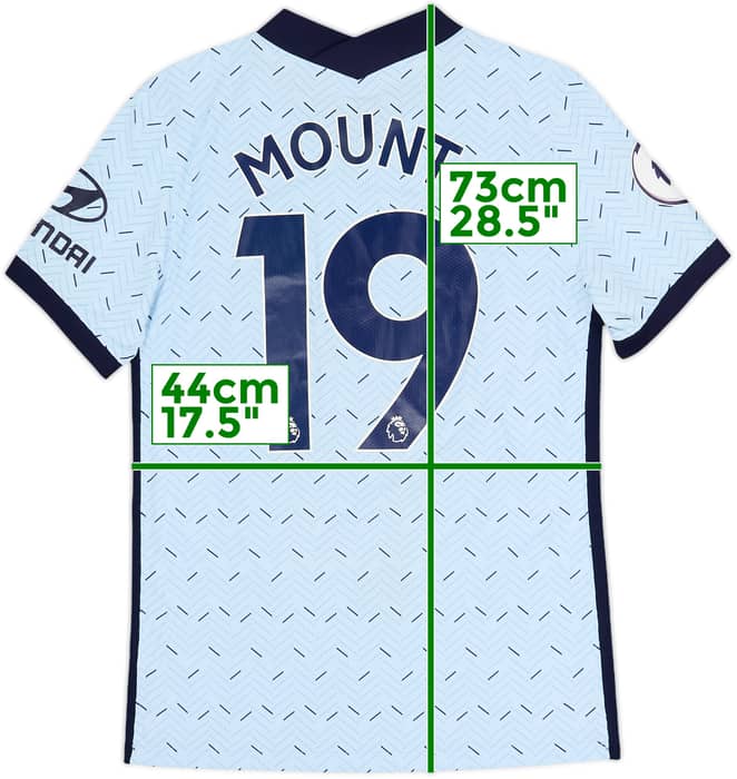 2020-21 Chelsea Authentic Away Shirt Mount #19 - 8/10 - (S)