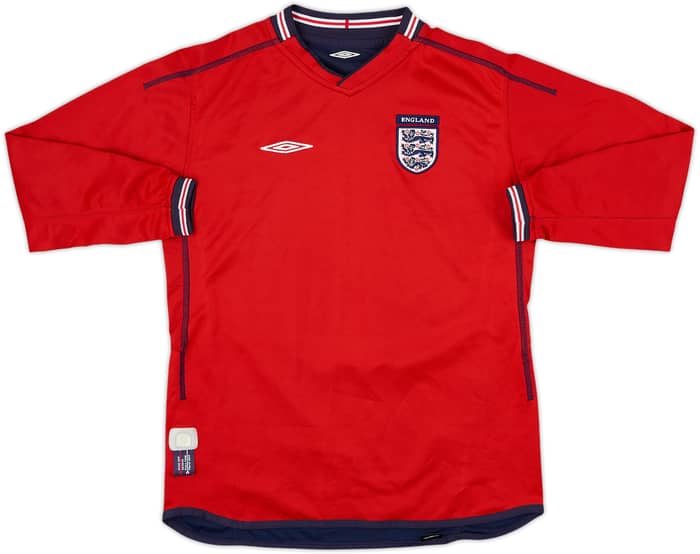 2002-04 England Away L/S Shirt - 8/10 - (L.Boys)
