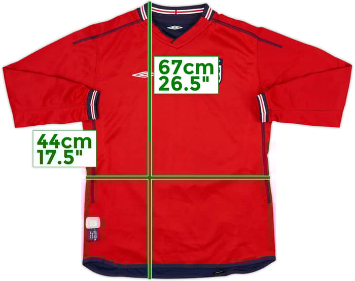 2002-04 England Away L/S Shirt - 8/10 - (L.Boys)