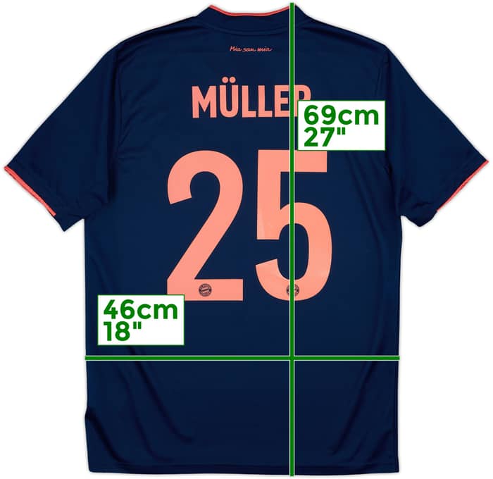 2019-20 Bayern Munich Third Shirt Muller #25 - 8/10 - (XL.Boys)