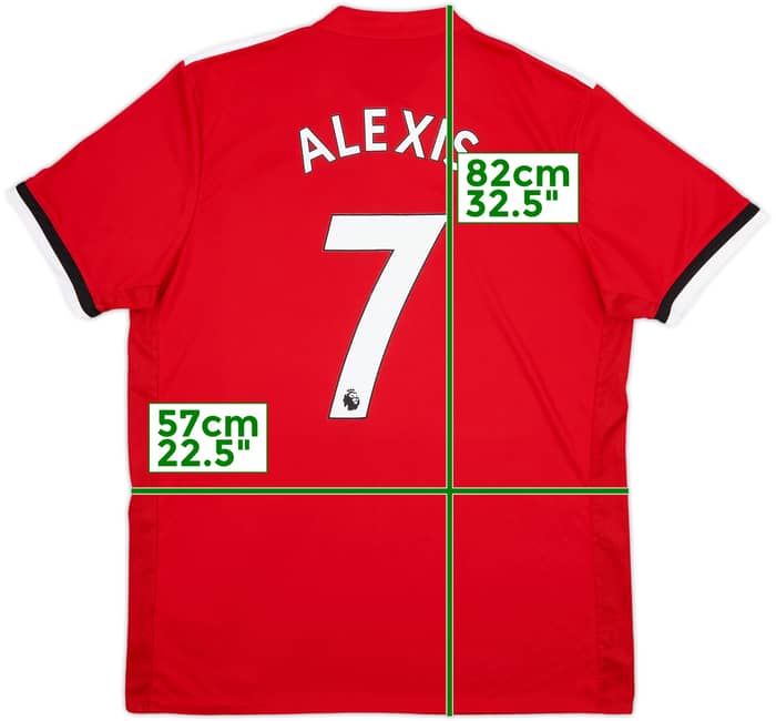 2017-18 Manchester United Home Shirt Alexis #7 - 7/10 - (XL)