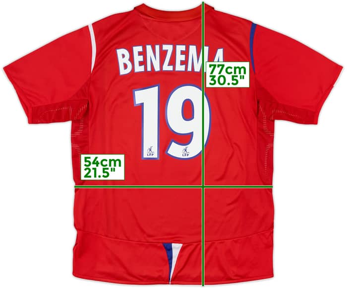 2006-07 Lyon Away Shirt Benzema #19 - 6/10 - (L)