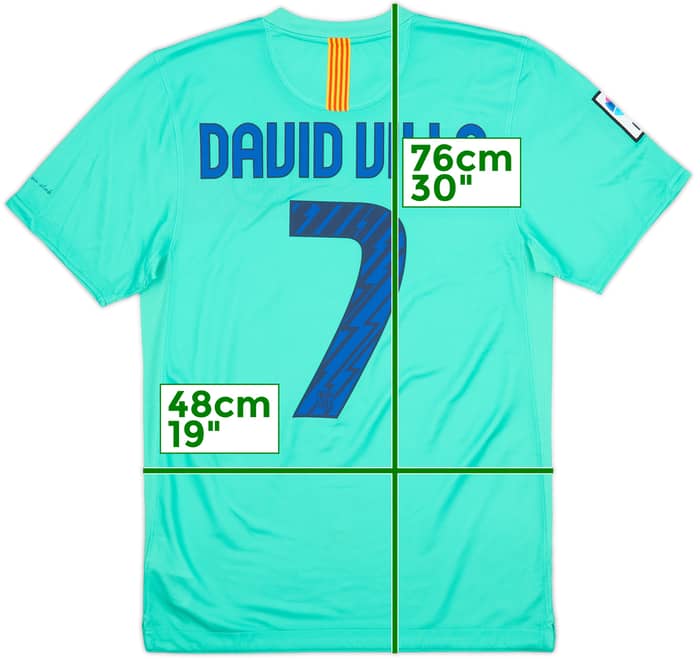 2010-11 Barcelona Away Shirt David Villa #7 - 9/10 - (S)
