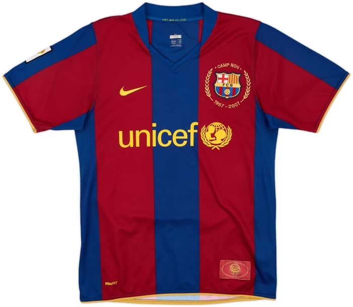 2007-08 Barcelona Home Shirt Ronaldinho #10 - 8/10 - (S)