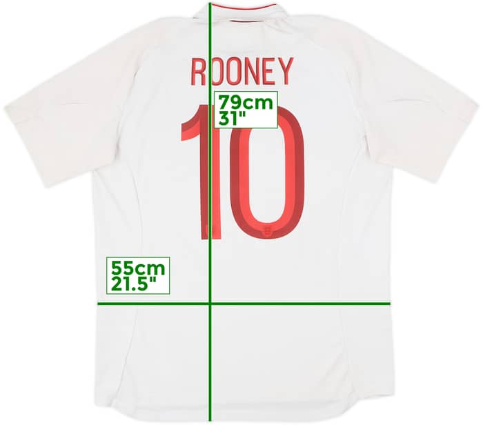 2012-13 England Home Shirt Rooney #10 - 6/10 - (L)