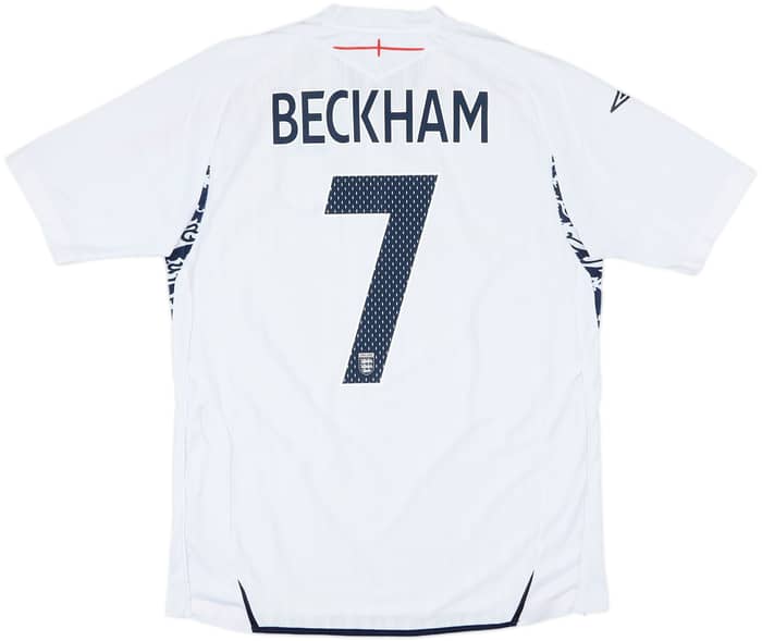 2007-09 England Home Shirt Beckham #7 - 7/10 - (L)
