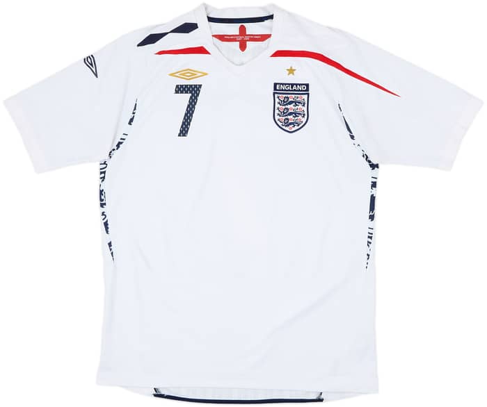 2007-09 England Home Shirt Beckham #7 - 7/10 - (L)