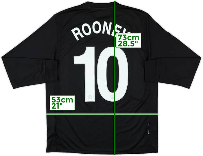 2009-10 Manchester United Away L/S Shirt Rooney #10 - 8/10 - (M)